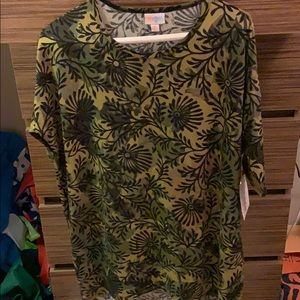 NWT Lularoe Irma XS green and black